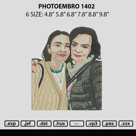 Photoembro 1402a Embroidery File 6 sizes