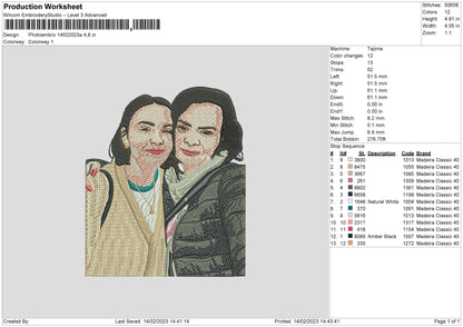 Photoembro 1402a Embroidery File 6 sizes
