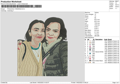 Photoembro 1402a Embroidery File 6 sizes