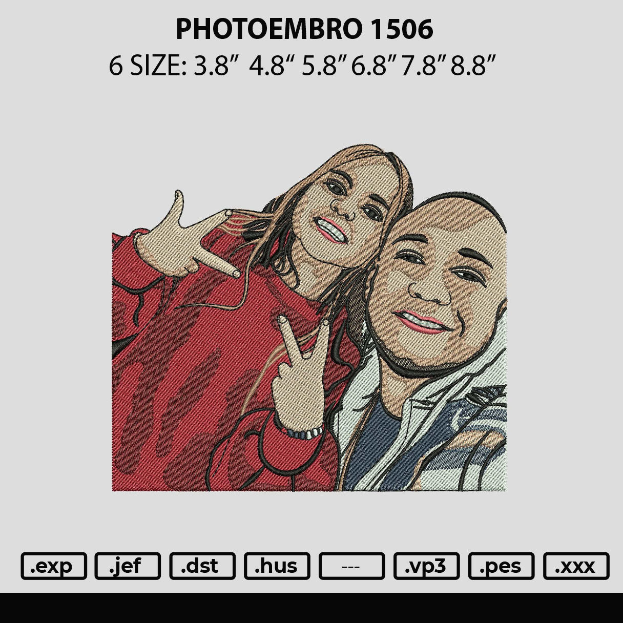 Photoembro 1506 Embroidery File 6 sizes