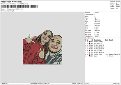 Photoembro 1506 Embroidery File 6 sizes