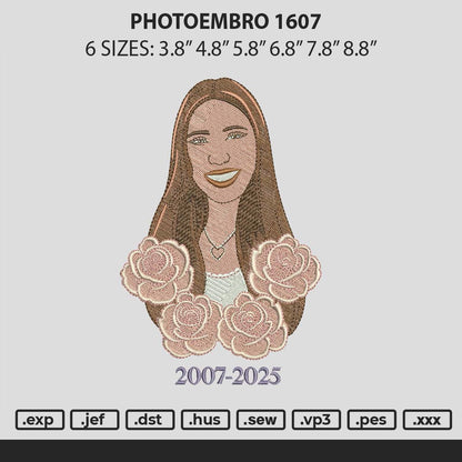 Photoembro 1607 Embroidery File 6 sizes