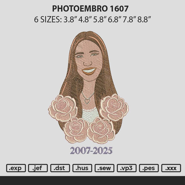 Photoembro 1607 Embroidery File 6 sizes