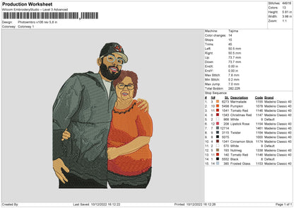 Photoembro V106 Embroidery File 6 sizes