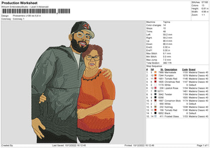 Photoembro V106 Embroidery File 6 sizes