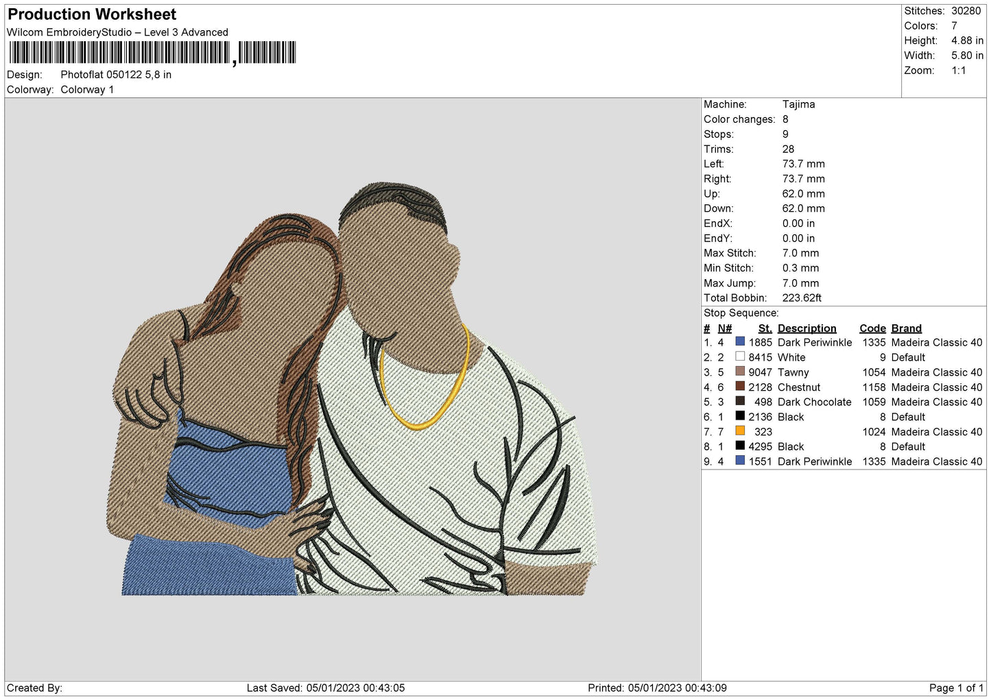 Photoflat 0501 Embroidery File 6 sizes