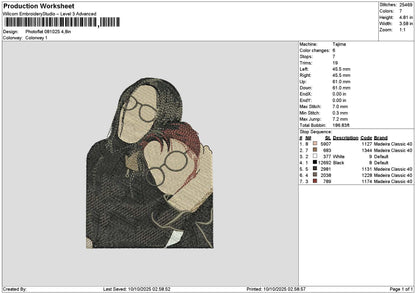 Photoembro 0810 Embroidery File 6 sizes