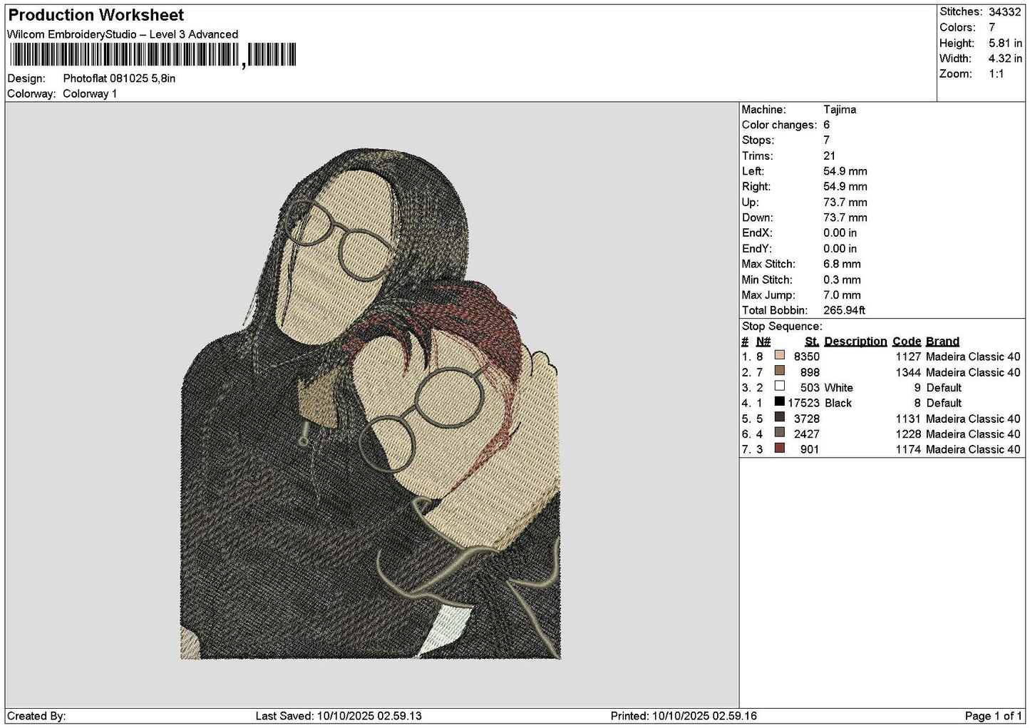 Photoembro 0810 Embroidery File 6 sizes