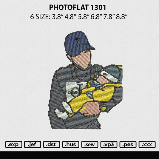 Photoflat 1301 Embroidery File 6 sizes