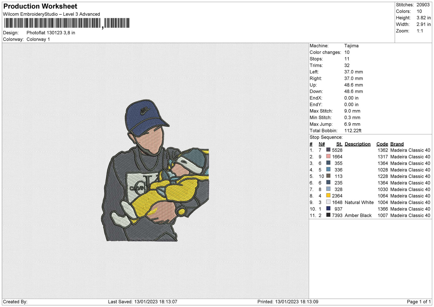 Photoflat 1301 Embroidery File 6 sizes