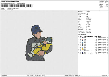 Photoflat 1301 Embroidery File 6 sizes