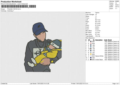 Photoflat 1301 Embroidery File 6 sizes