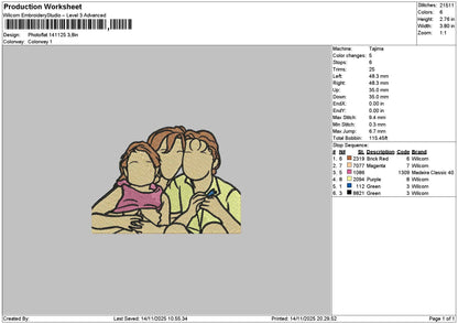 Photoflat 1411 Embroidery File 6 sizes