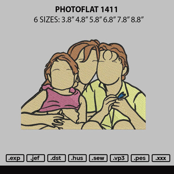 Photoflat 1411 Embroidery File 6 sizes