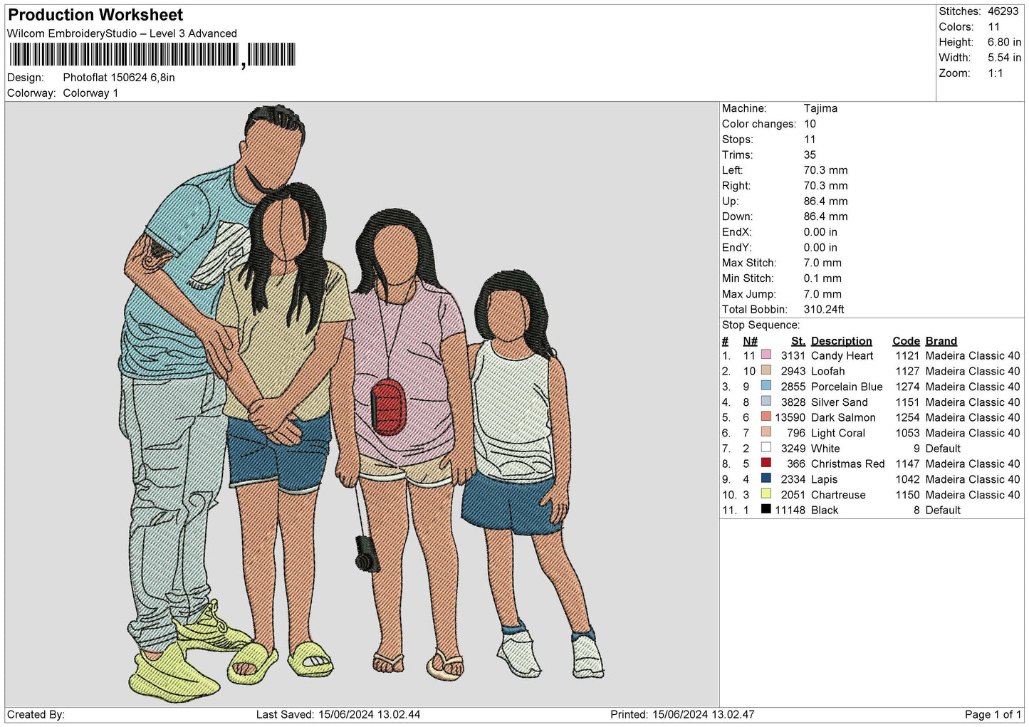 Photoflat 1506 Embroidery File 6 sizes
