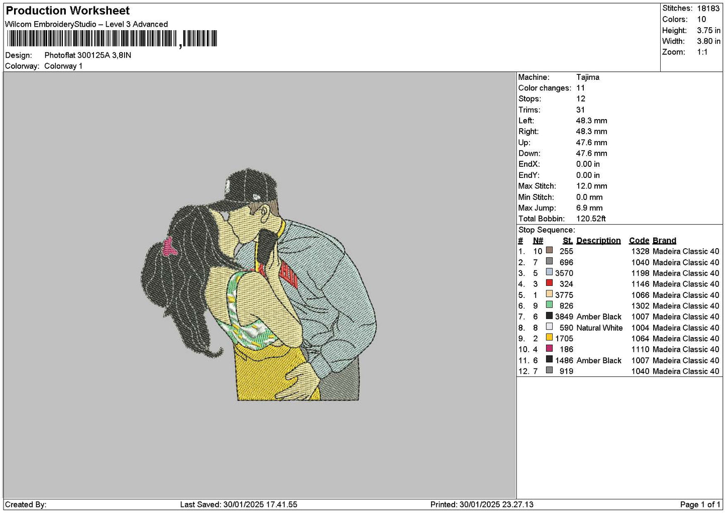 Photoflat 3001a Embroidery File 6 sizes