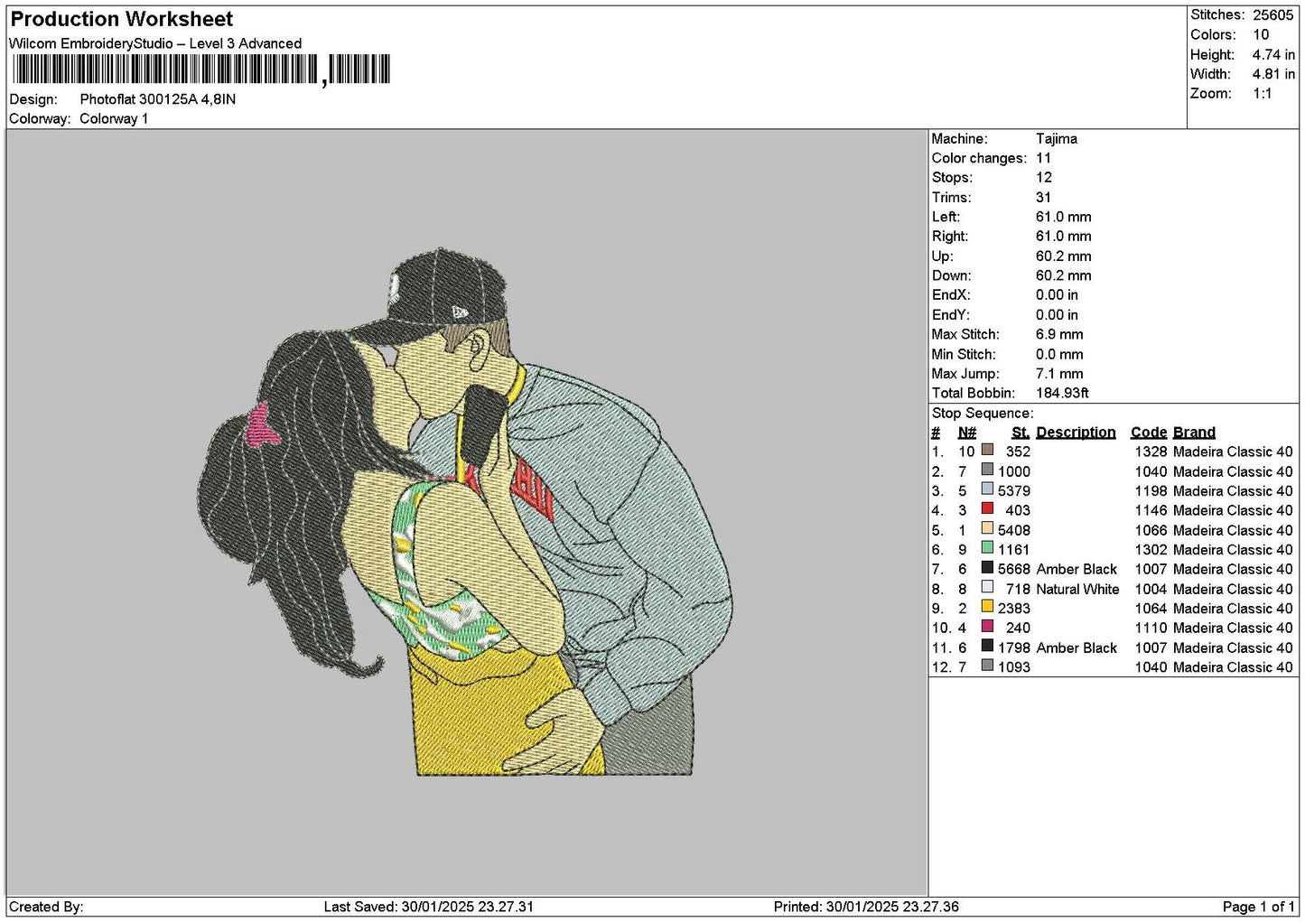 Photoflat 3001a Embroidery File 6 sizes
