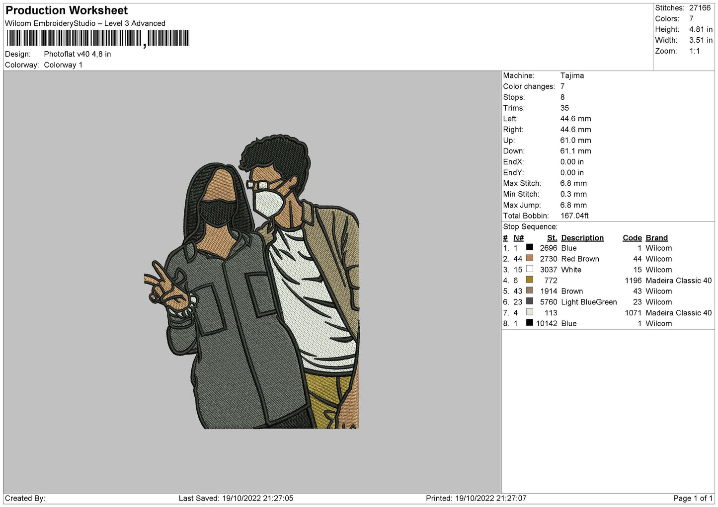 Photoflat V40 Embroidery File 6 sizes