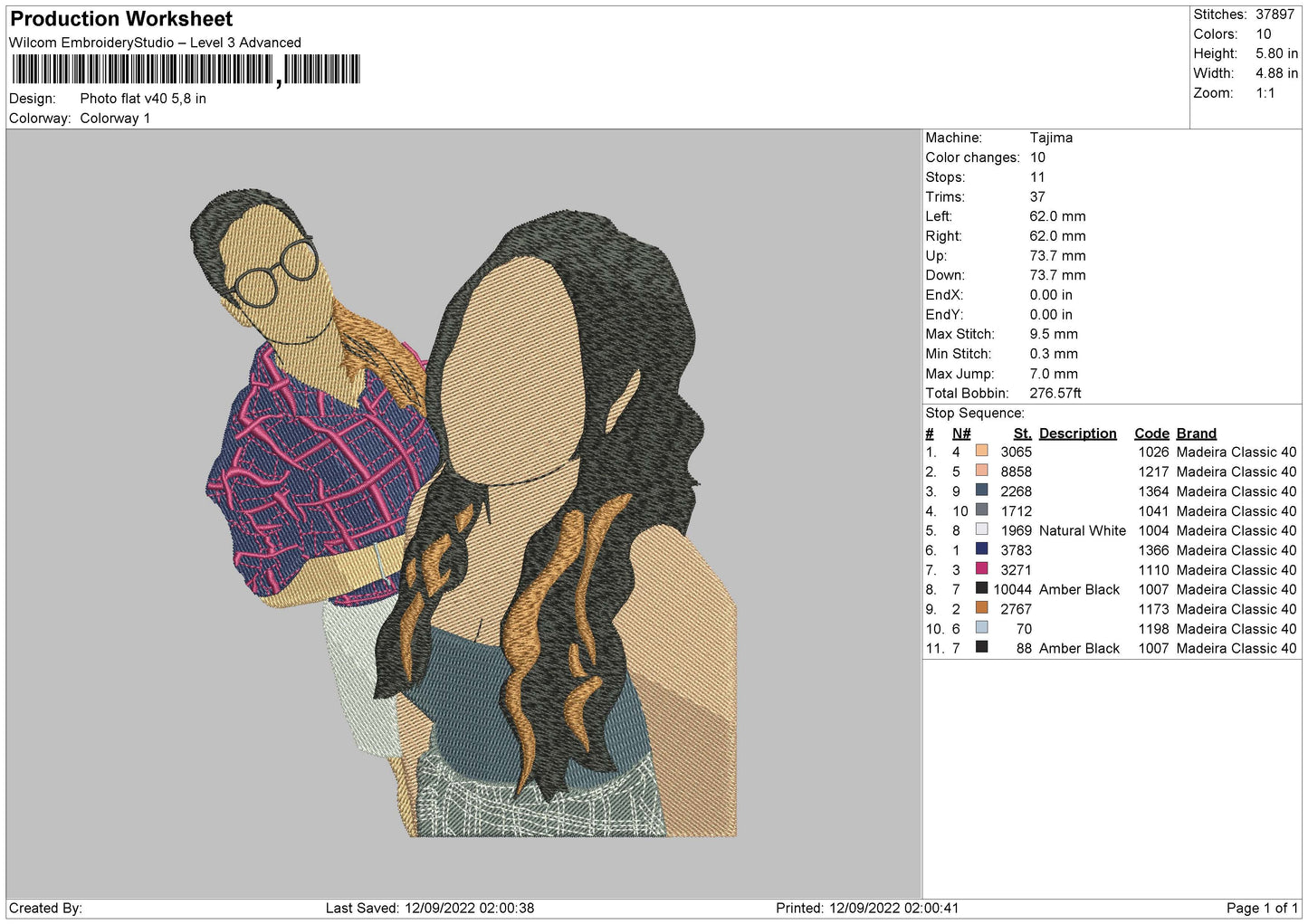 Photoflat V40 Embroidery File 5 sizes