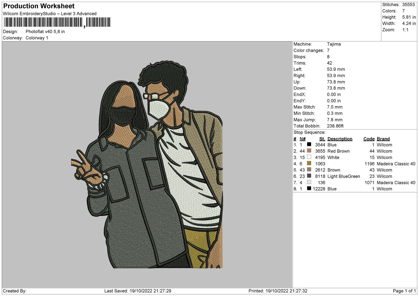 Photoflat V40 Embroidery File 6 sizes