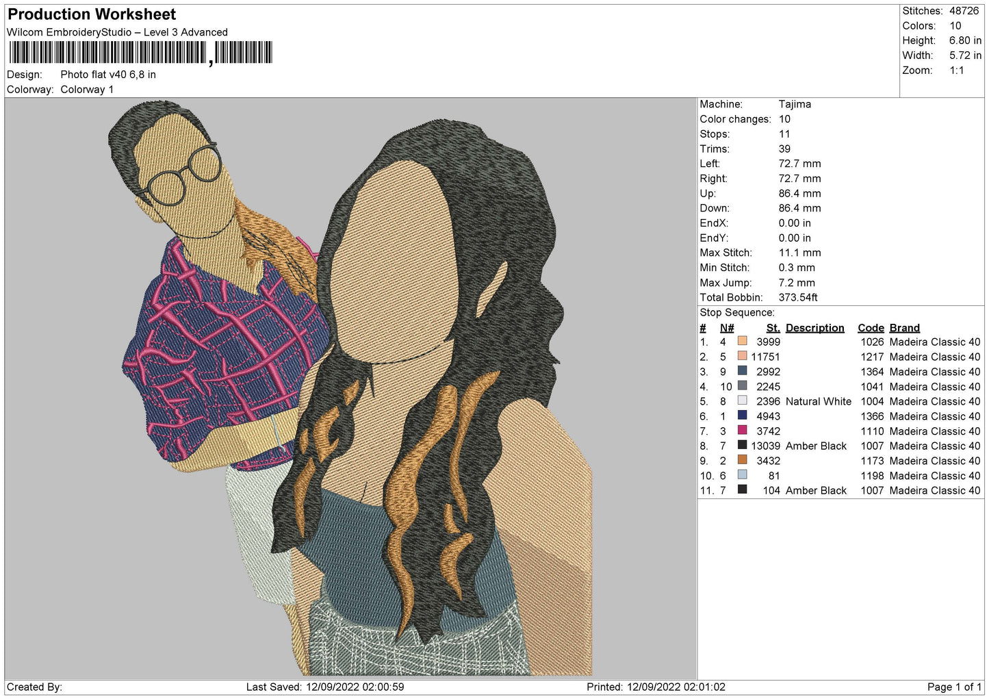 Photoflat V40 Embroidery File 5 sizes