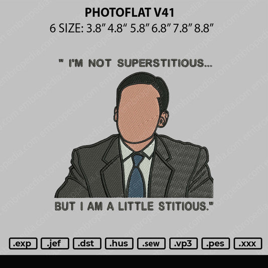 Photoflat V41 Embroidery File 6 sizes