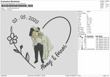 Photoflat Wedding Embroidery File 6 sizes