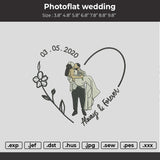 Photoflat Wedding Embroidery File 6 sizes