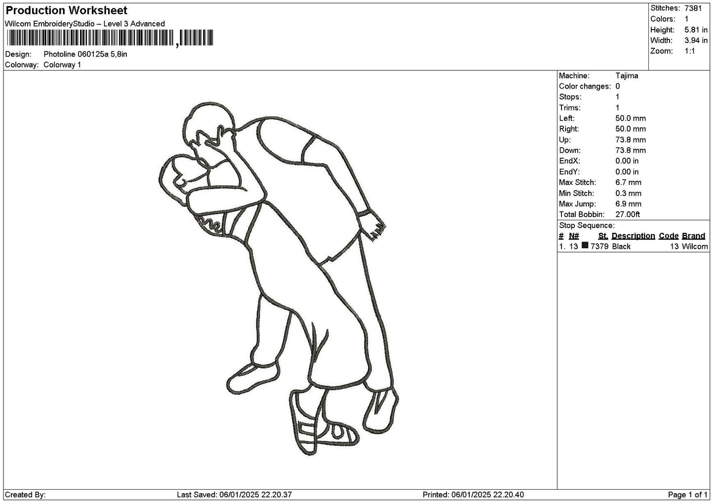 Photoline 0601a Embroidery File 6 sizes