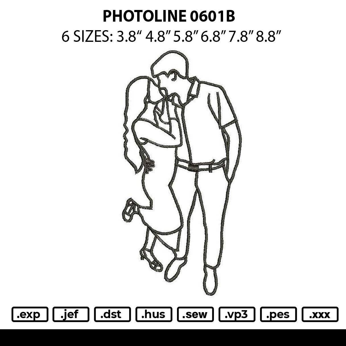 Photoline 0601b Embroidery File 6 sizes