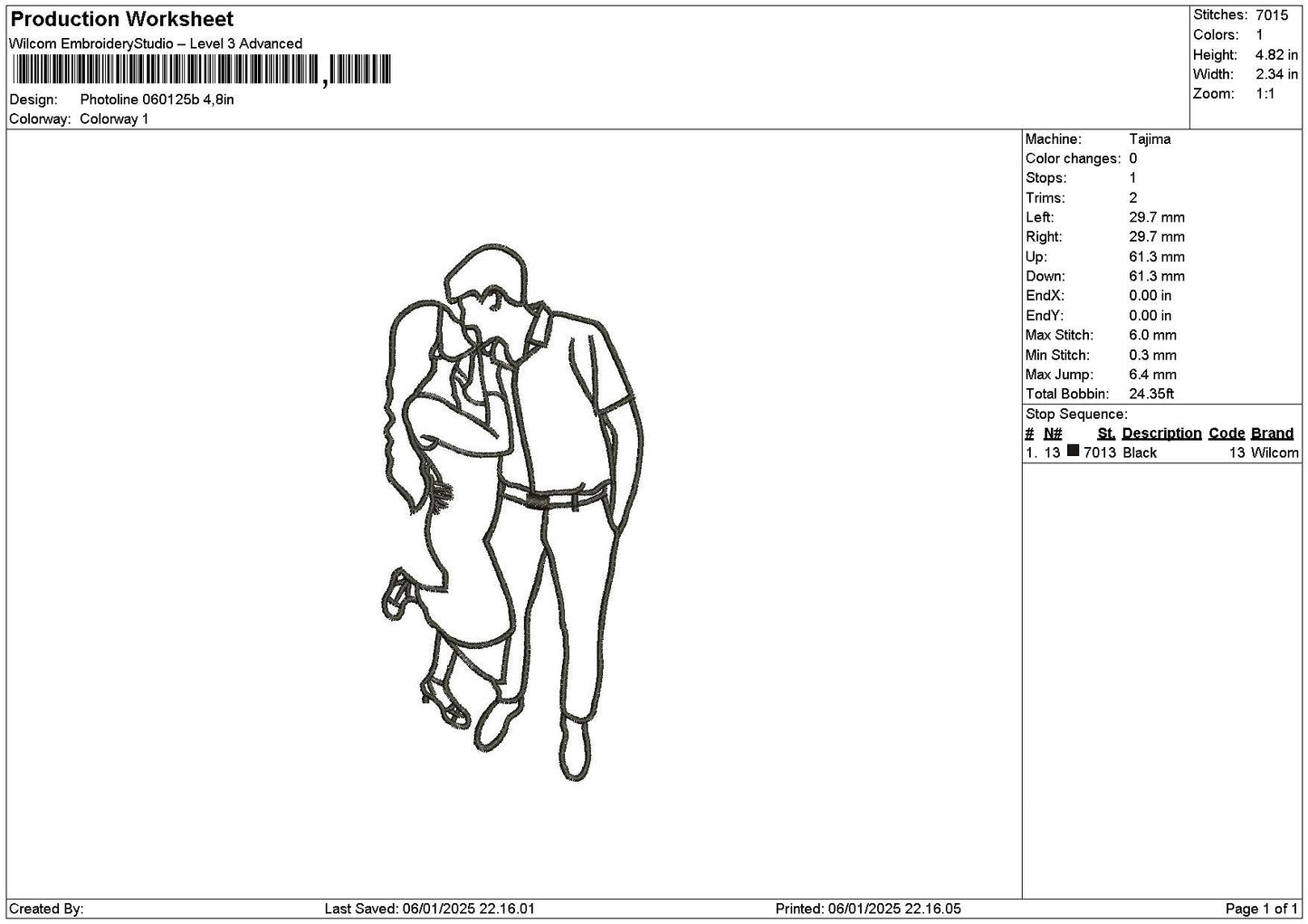 Photoline 0601b Embroidery File 6 sizes