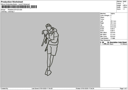 Photoline 0701 Embroidery File 6 sizes