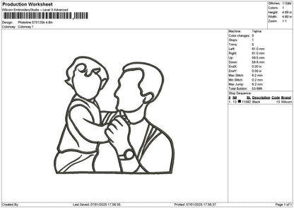 Photoline 0701b Embroidery File 6 sizes
