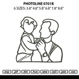 Photoline 0701b Embroidery File 6 sizes