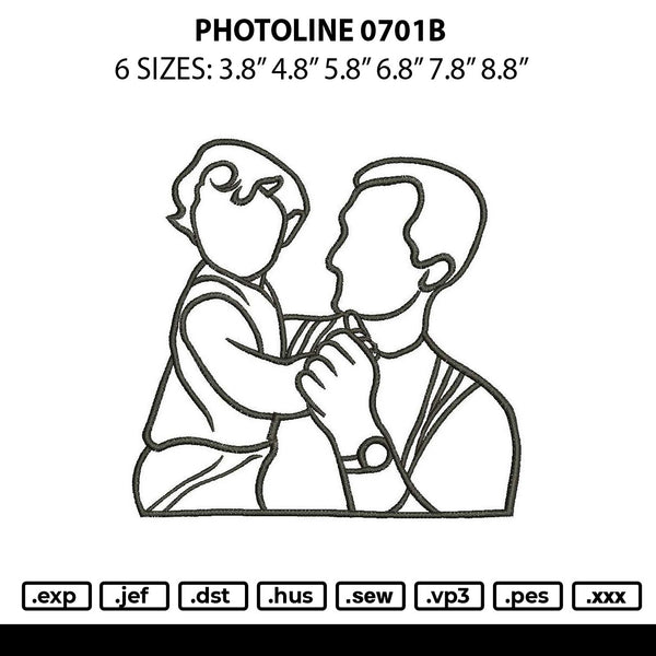 Photoline 0701b Embroidery File 6 sizes