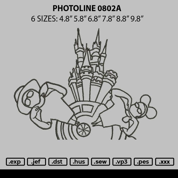 Photoline 0802 Embroidery File 6 sizes