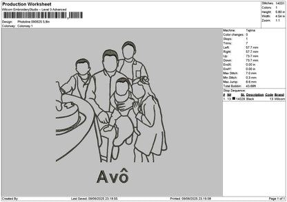 Photoline 0906 Embroidery File 6 sizes