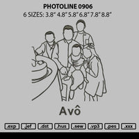 Photoline 0906 Embroidery File 6 sizes