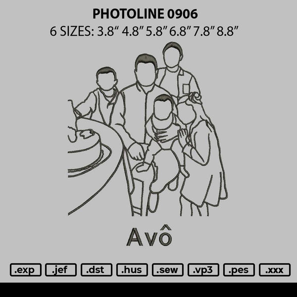 Photoline 0906 Embroidery File 6 sizes