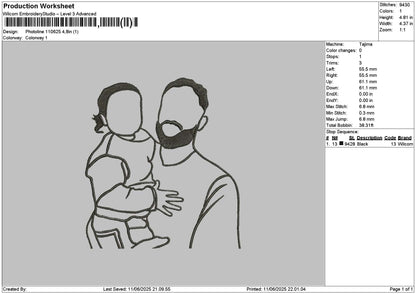Photoline 1106a Embroidery File 6 sizes