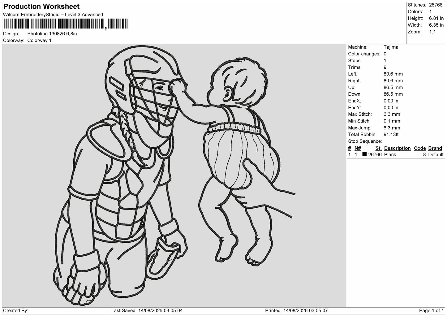 Photoline 1308 Embroidery Machine Design File 6 sizes
