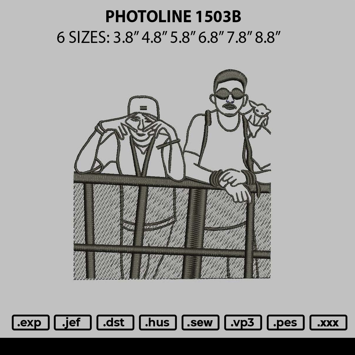 Photoline 1503b Embroidery File 6 sizes