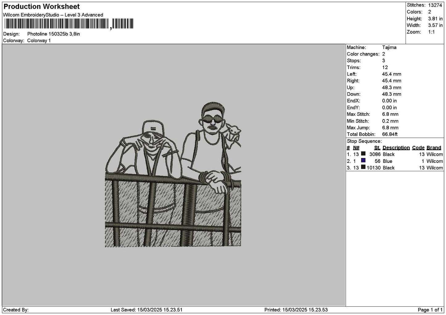 Photoline 1503b Embroidery File 6 sizes