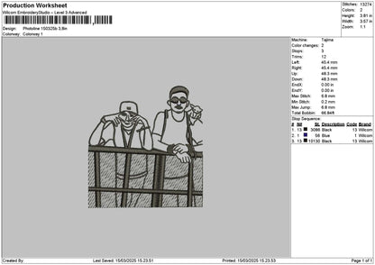 Photoline 1503b Embroidery File 6 sizes