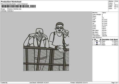 Photoline 1503b Embroidery File 6 sizes