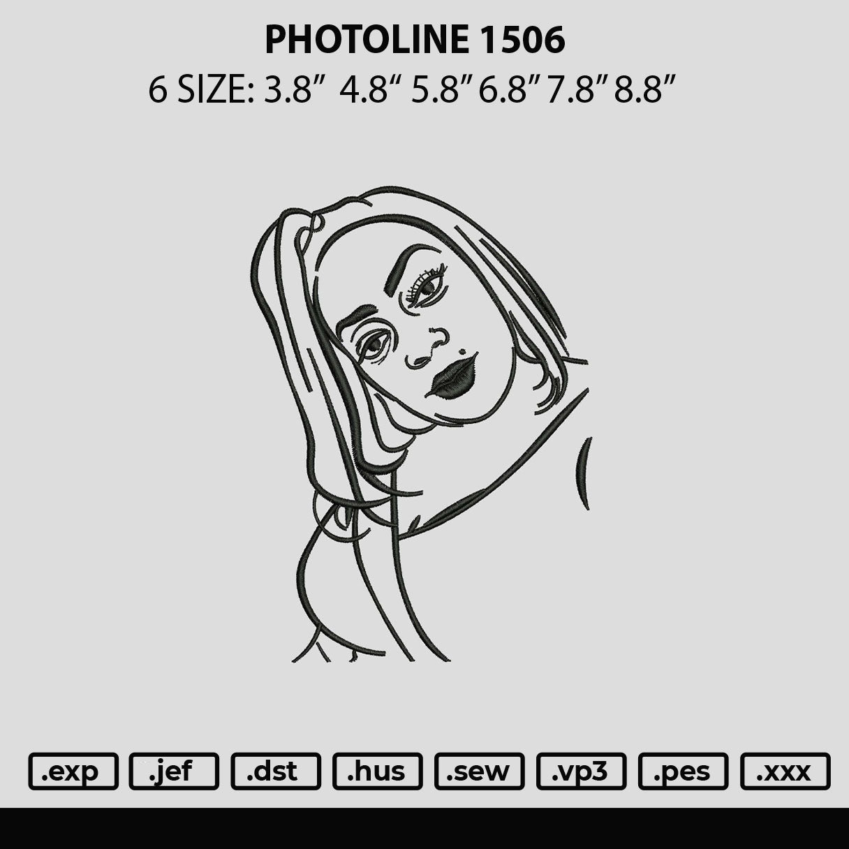 Photoline 1506 Embroidery File 6 sizes