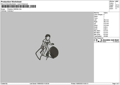 Photoline 1606b Embroidery File 6 sizes