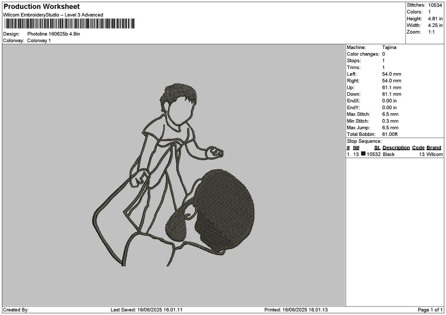 Photoline 1606b Embroidery File 6 sizes