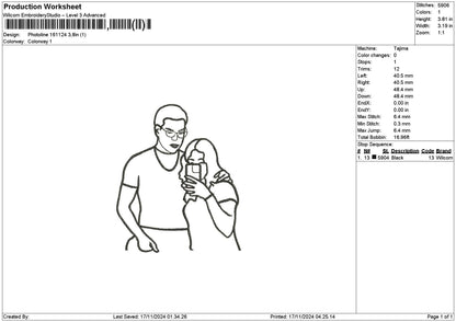 Photoline 1611b Embroidery File 6 sizes