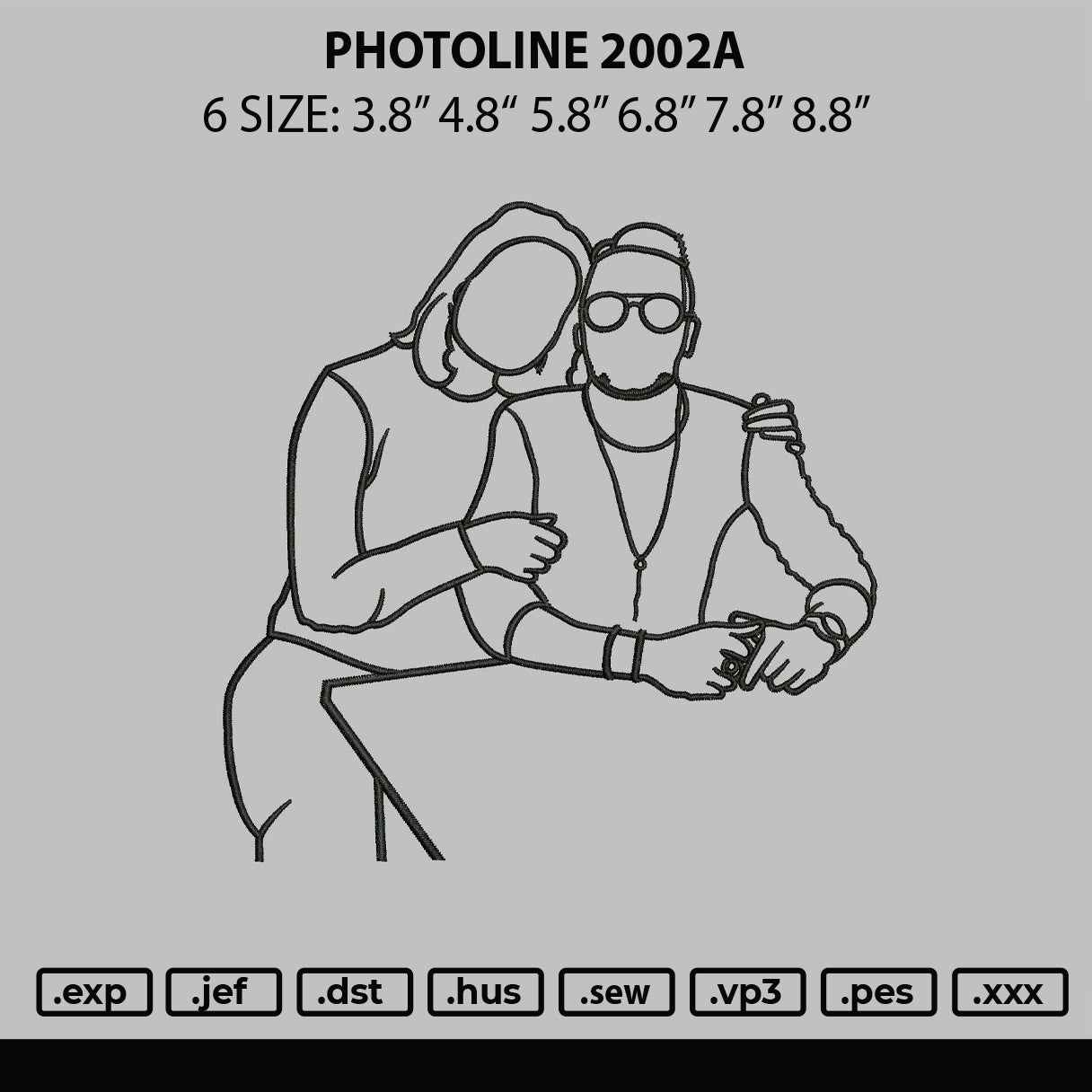 Photoline 2002a Embroidery File 6 sizes
